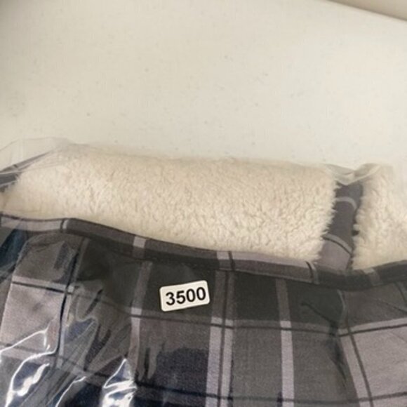 Matilda Jane Plaid Sherpa Reversible Vest Grey Ivory Womens Medium - Picture 7 of 7